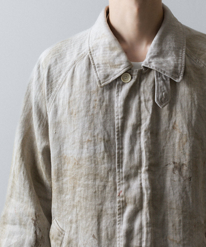ssstein(シュタイン)のHEAVY LINEN HERRINGBONE ZIP JACKET - NATURALの公式通販サイトsession福岡セレクトショップ