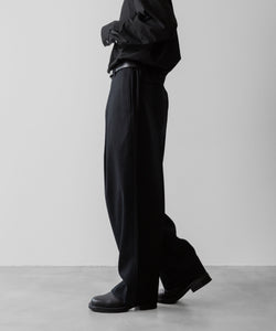 ssstein(シュタイン)の24AWコレクション EASY WIDE TROUSERS (2/72梳毛フラノ) - BLACK 公式通販サイトsession福岡セレクトショップ