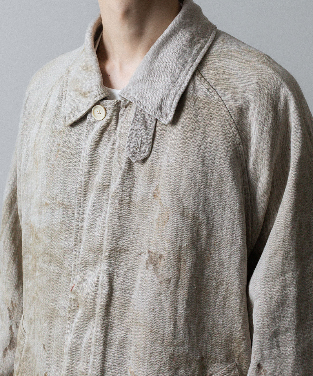 ssstein(シュタイン)のHEAVY LINEN HERRINGBONE ZIP JACKET - NATURALの公式通販サイトsession福岡セレクトショップ
