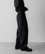 画像をギャラリービューアに読み込む, ssstein(シュタイン)の24AWコレクション EASY WIDE TROUSERS (2/72梳毛フラノ) - BLACK 公式通販サイトsession福岡セレクトショップ
