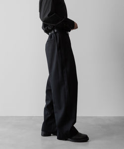 ssstein(シュタイン)の24AWコレクション EASY WIDE TROUSERS (2/72梳毛フラノ) - BLACK 公式通販サイトsession福岡セレクトショップ