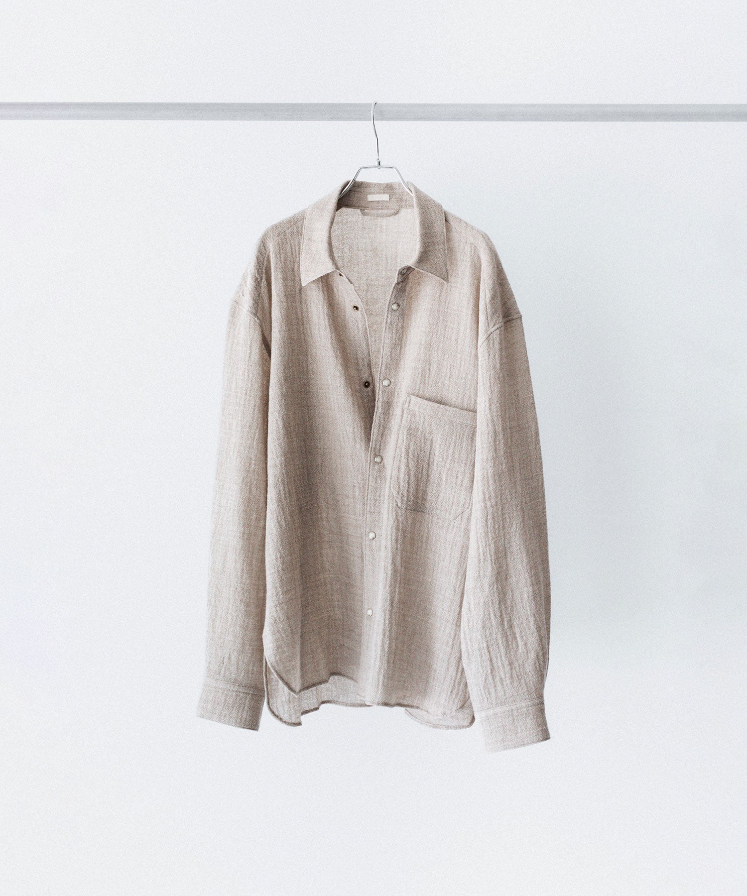 phebus フィーバス WOOL AMUNZEN SHIRTの BEIGE公式通販サイトsession福岡セレクトショップ