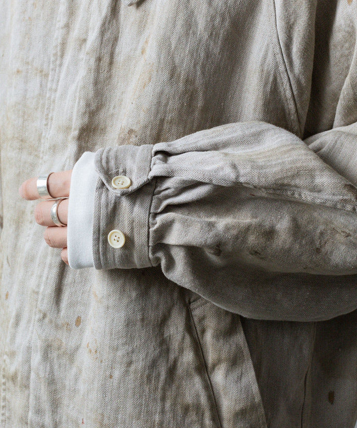 ssstein(シュタイン)のHEAVY LINEN HERRINGBONE ZIP JACKET - NATURALの公式通販サイトsession福岡セレクトショップ