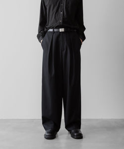 ssstein(シュタイン)の24AWコレクション EASY WIDE TROUSERS (2/72梳毛フラノ) - BLACK 公式通販サイトsession福岡セレクトショップ