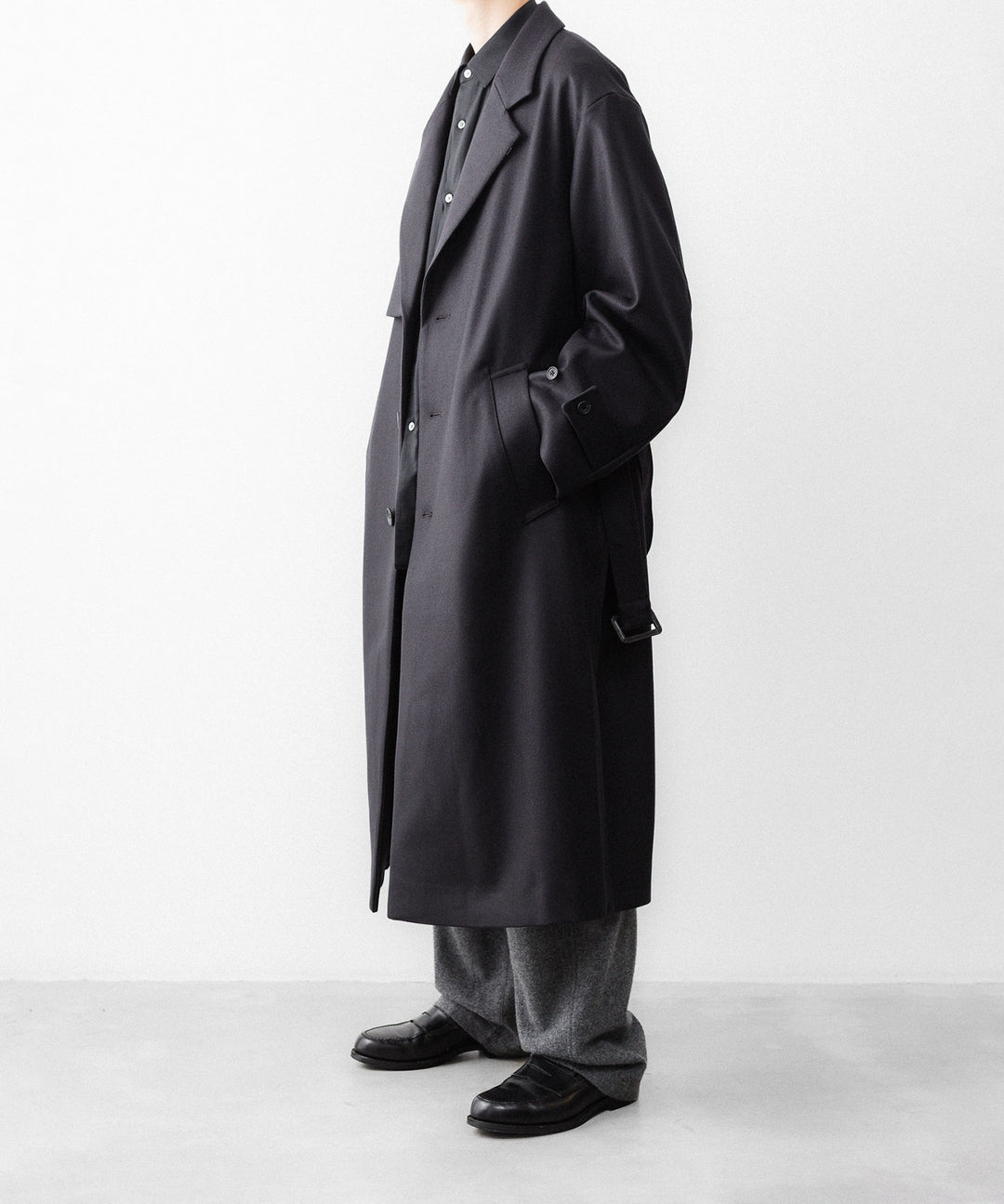 ssstein(シュタイン)のWOOL MELTON LAY CHESTER COAT - DARK CHARCOALの公式通販サイトsession福岡セレクトショップ