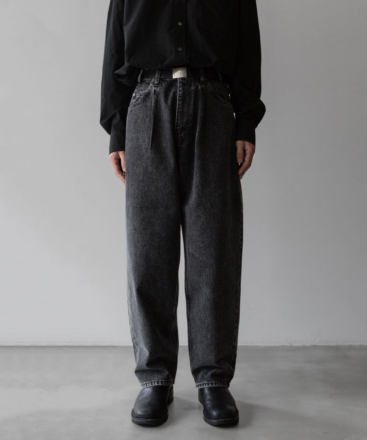stein(シュタイン)の24SSコレクションCHEMICAL BLEACHED DENIM JEANSのBLACK