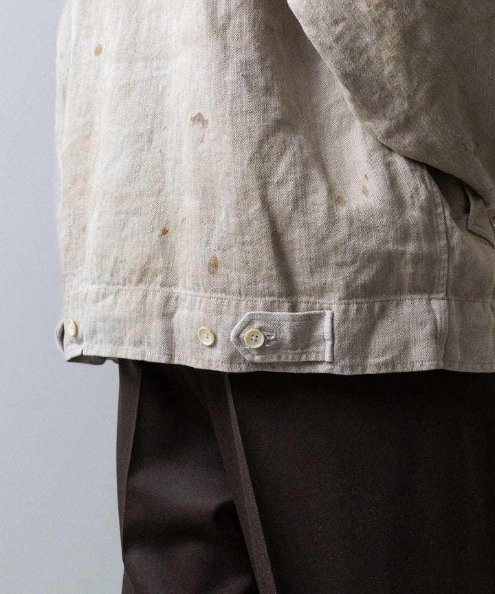 ssstein(シュタイン)のHEAVY LINEN HERRINGBONE ZIP JACKET - NATURALの公式通販サイトsession福岡セレクトショップ