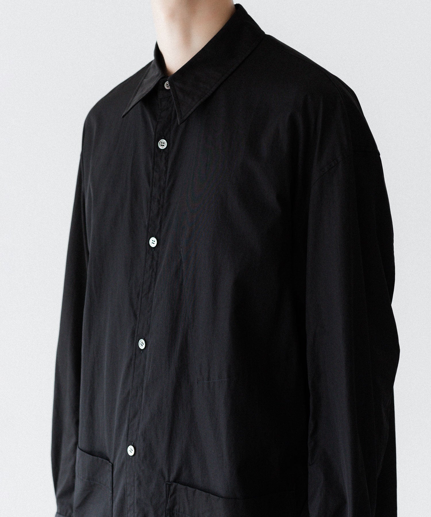 VEIN ヴェインの140/2 GIZA BROAD LONG SHIRT - BLACKの公式通販サイトsession福岡セレクトショップ