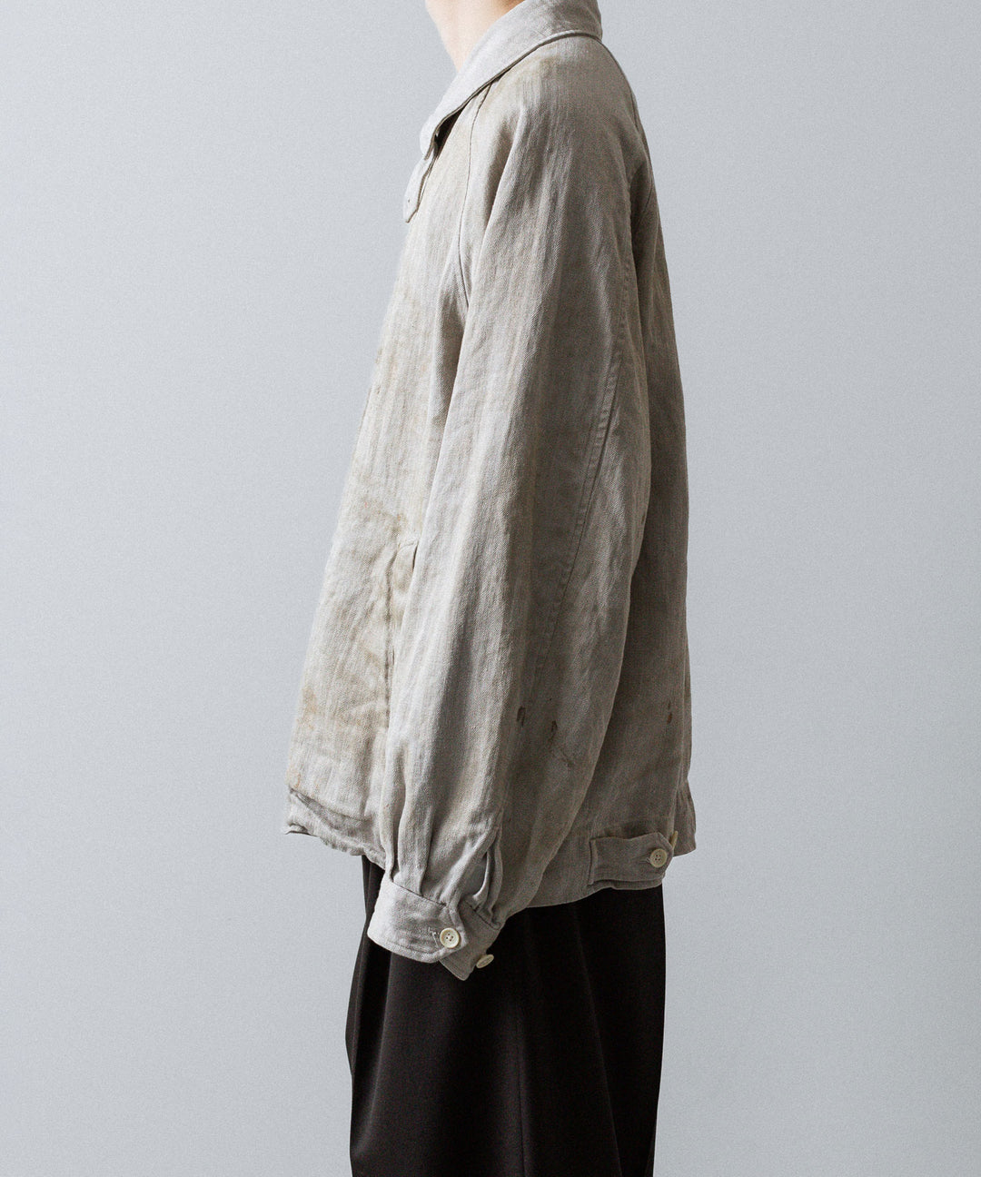 ssstein(シュタイン)のHEAVY LINEN HERRINGBONE ZIP JACKET - NATURALの公式通販サイトsession福岡セレクトショップ