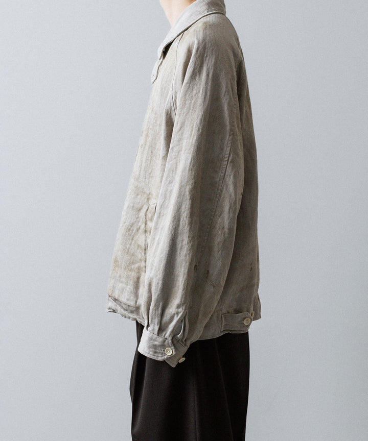 ssstein(シュタイン)のHEAVY LINEN HERRINGBONE ZIP JACKET - NATURALの公式通販サイトsession福岡セレクトショップ
