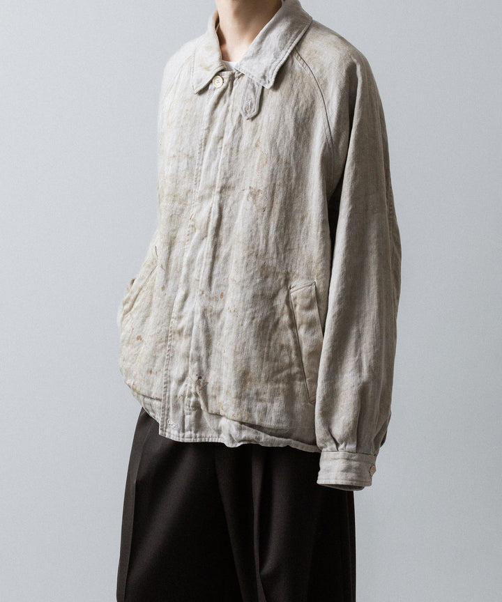 ssstein(シュタイン)のHEAVY LINEN HERRINGBONE ZIP JACKET - NATURALの公式通販サイトsession福岡セレクトショップ