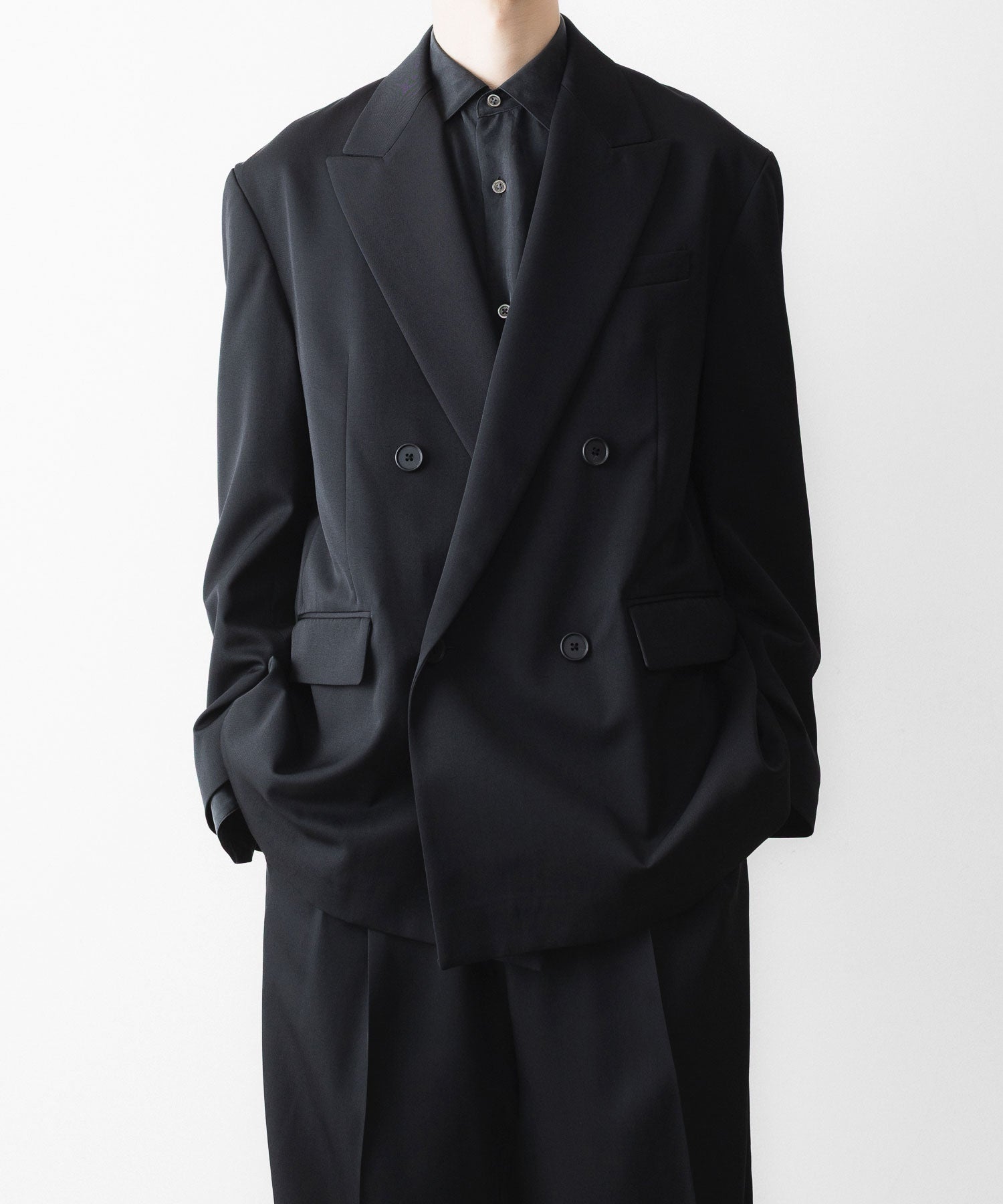 ssstein / シュタイン】DOUBLE BREASTED BLAZER - BLACK | 公式通販