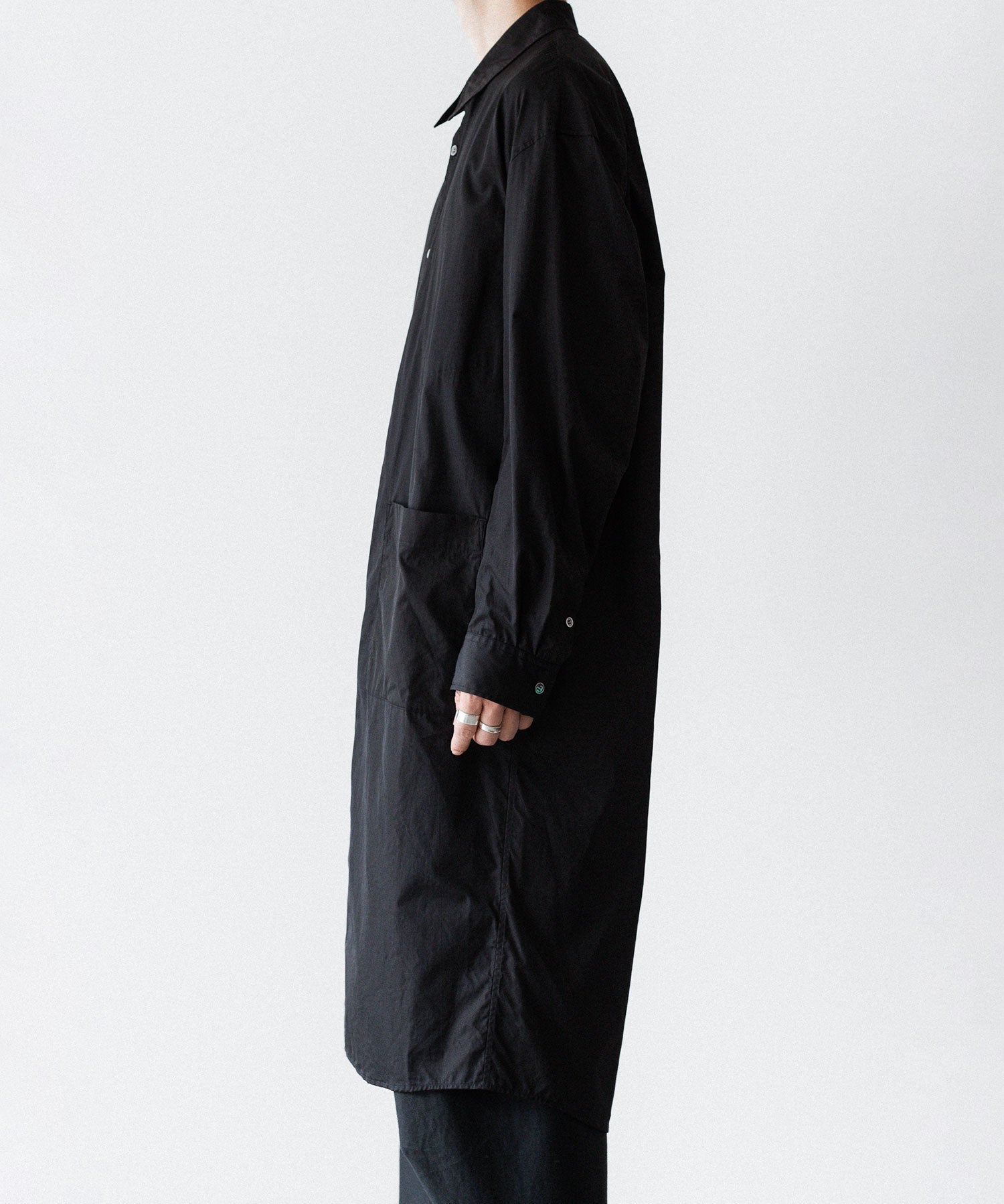VEIN ヴェインの140/2 GIZA BROAD LONG SHIRT - BLACKの公式通販サイトsession福岡セレクトショップ