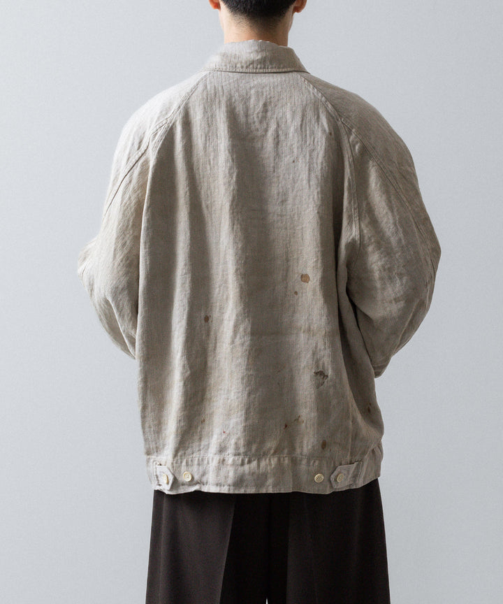 ssstein(シュタイン)のHEAVY LINEN HERRINGBONE ZIP JACKET - NATURALの公式通販サイトsession福岡セレクトショップ
