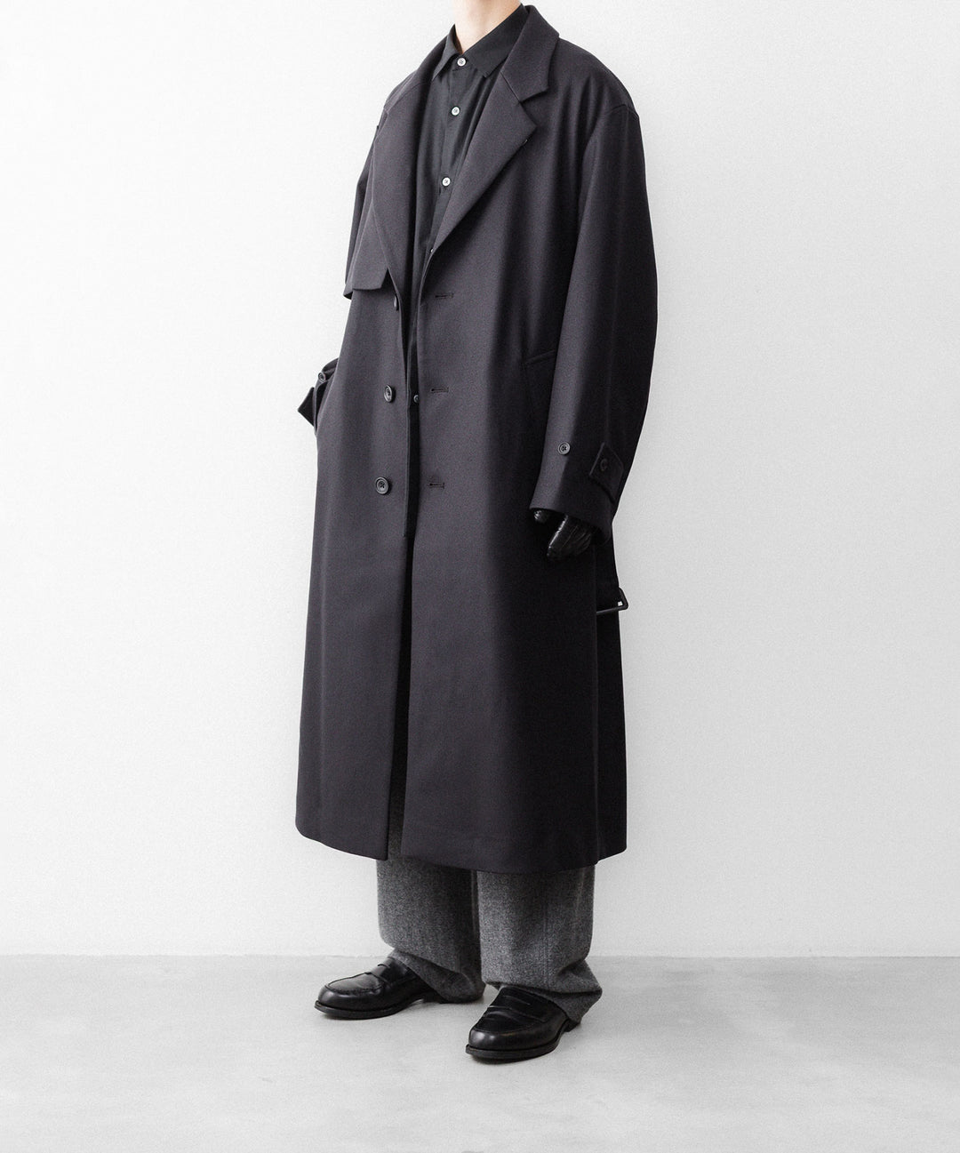 ssstein(シュタイン)のWOOL MELTON LAY CHESTER COAT - DARK CHARCOALの公式通販サイトsession福岡セレクトショップ