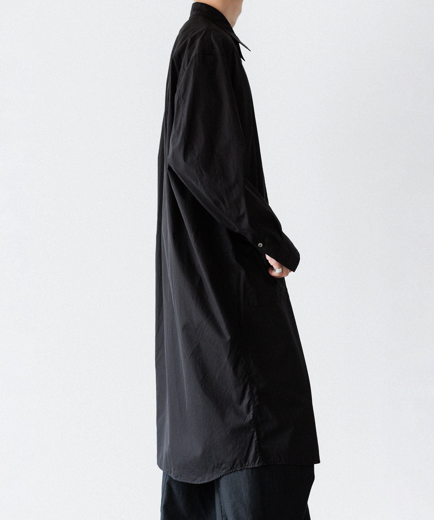 VEIN ヴェインの140/2 GIZA BROAD LONG SHIRT - BLACKの公式通販サイトsession福岡セレクトショップ