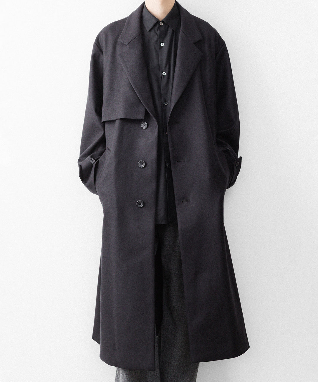ssstein(シュタイン)のWOOL MELTON LAY CHESTER COAT - DARK CHARCOALの公式通販サイトsession福岡セレクトショップ