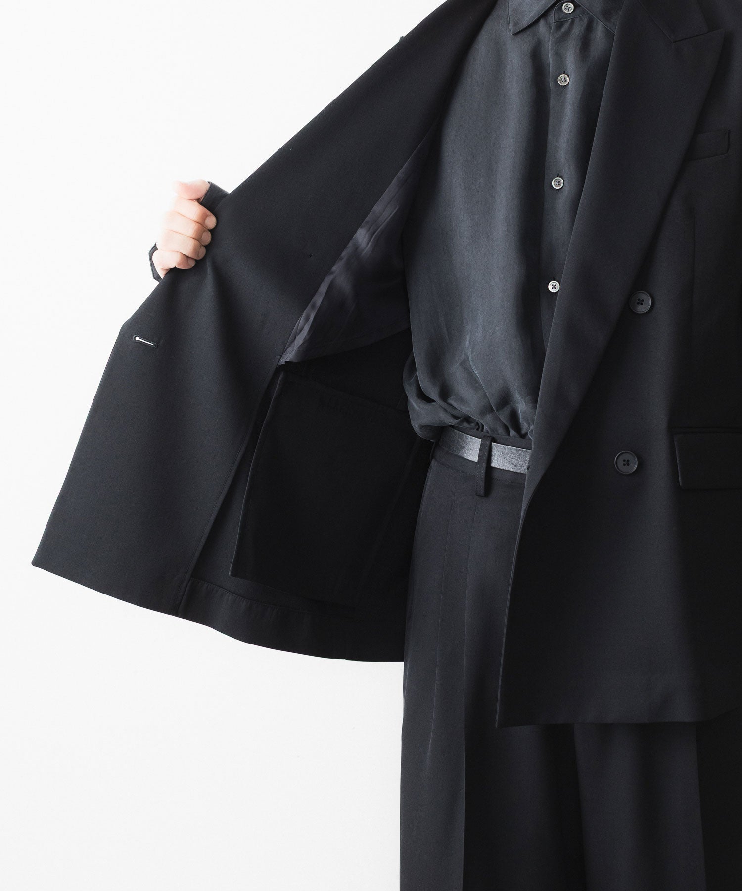 ssstein / シュタイン】DOUBLE BREASTED BLAZER - BLACK | 公式通販