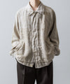 【ssstein】HEAVY LINEN HERRINGBONE ZIP JACKET - NATURAL