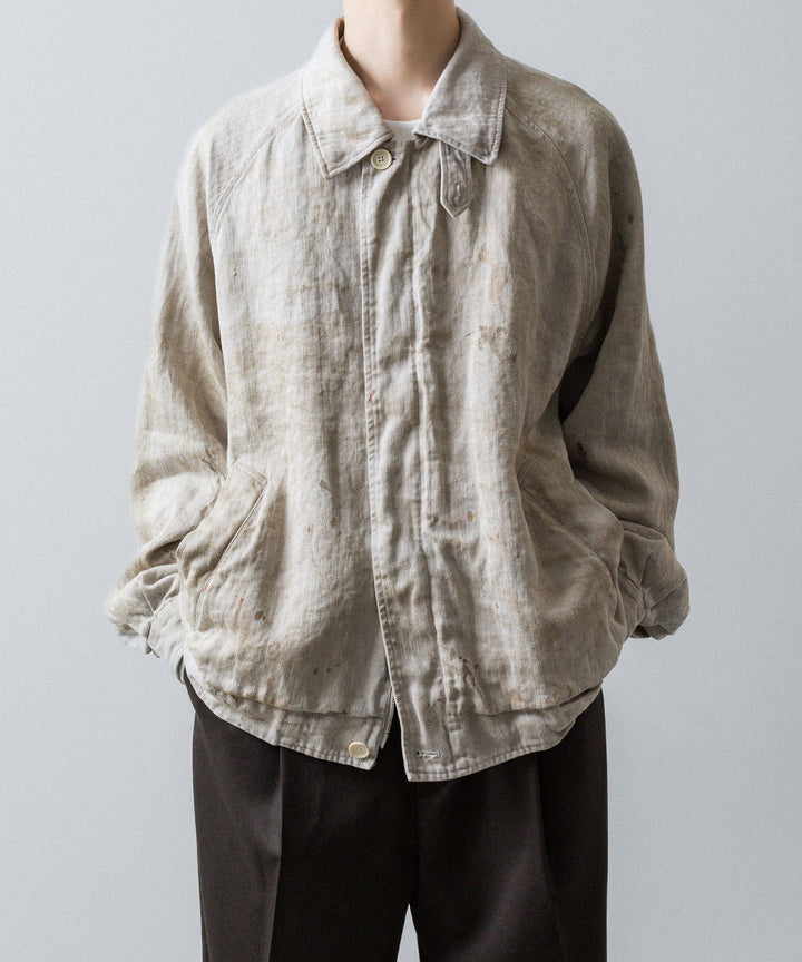 ssstein(シュタイン)のHEAVY LINEN HERRINGBONE ZIP JACKET - NATURALの公式通販サイトsession福岡セレクトショップ