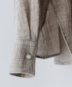 画像をギャラリービューアに読み込む, phebus フィーバス WOOL AMUNZEN SHIRTの BEIGE 公式通販サイトsession福岡セレクトショップ
