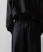 画像をギャラリービューアに読み込む, ssstein(シュタイン)の24AWコレクション EASY WIDE TROUSERS (2/72梳毛フラノ) - BLACK 公式通販サイトsession福岡セレクトショップ
