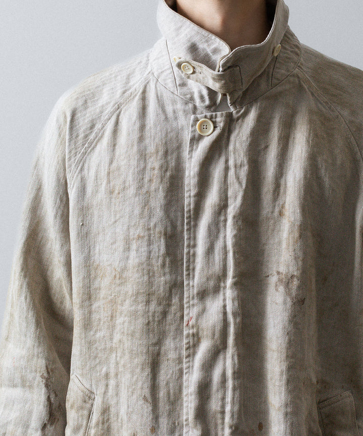 ssstein(シュタイン)のHEAVY LINEN HERRINGBONE ZIP JACKET - NATURALの公式通販サイトsession福岡セレクトショップ