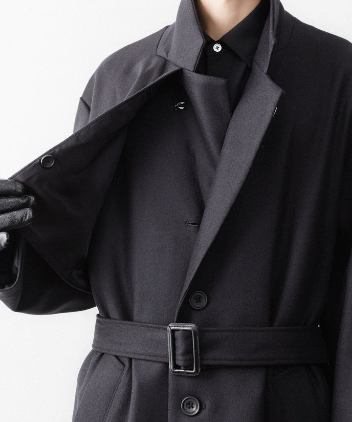 ssstein(シュタイン)のWOOL MELTON LAY CHESTER COAT - DARK CHARCOALの公式通販サイトsession福岡セレクトショップ
