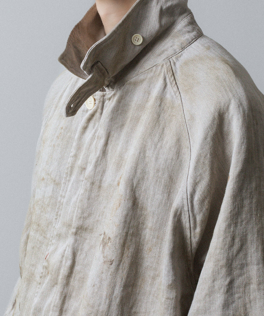 ssstein(シュタイン)のHEAVY LINEN HERRINGBONE ZIP JACKET - NATURALの公式通販サイトsession福岡セレクトショップ