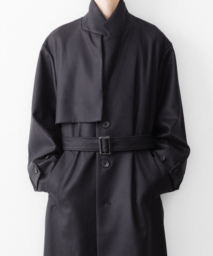 ssstein(シュタイン)のWOOL MELTON LAY CHESTER COAT - DARK CHARCOALの公式通販サイトsession福岡セレクトショップ