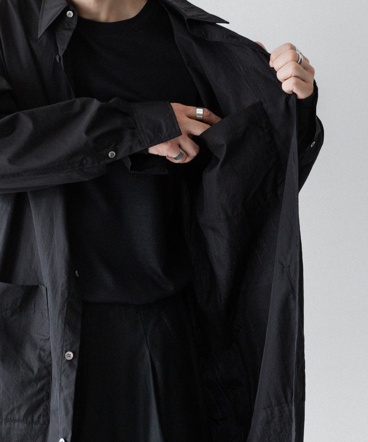 VEIN ヴェインの140/2 GIZA BROAD LONG SHIRT - BLACKの公式通販サイトsession福岡セレクトショップ