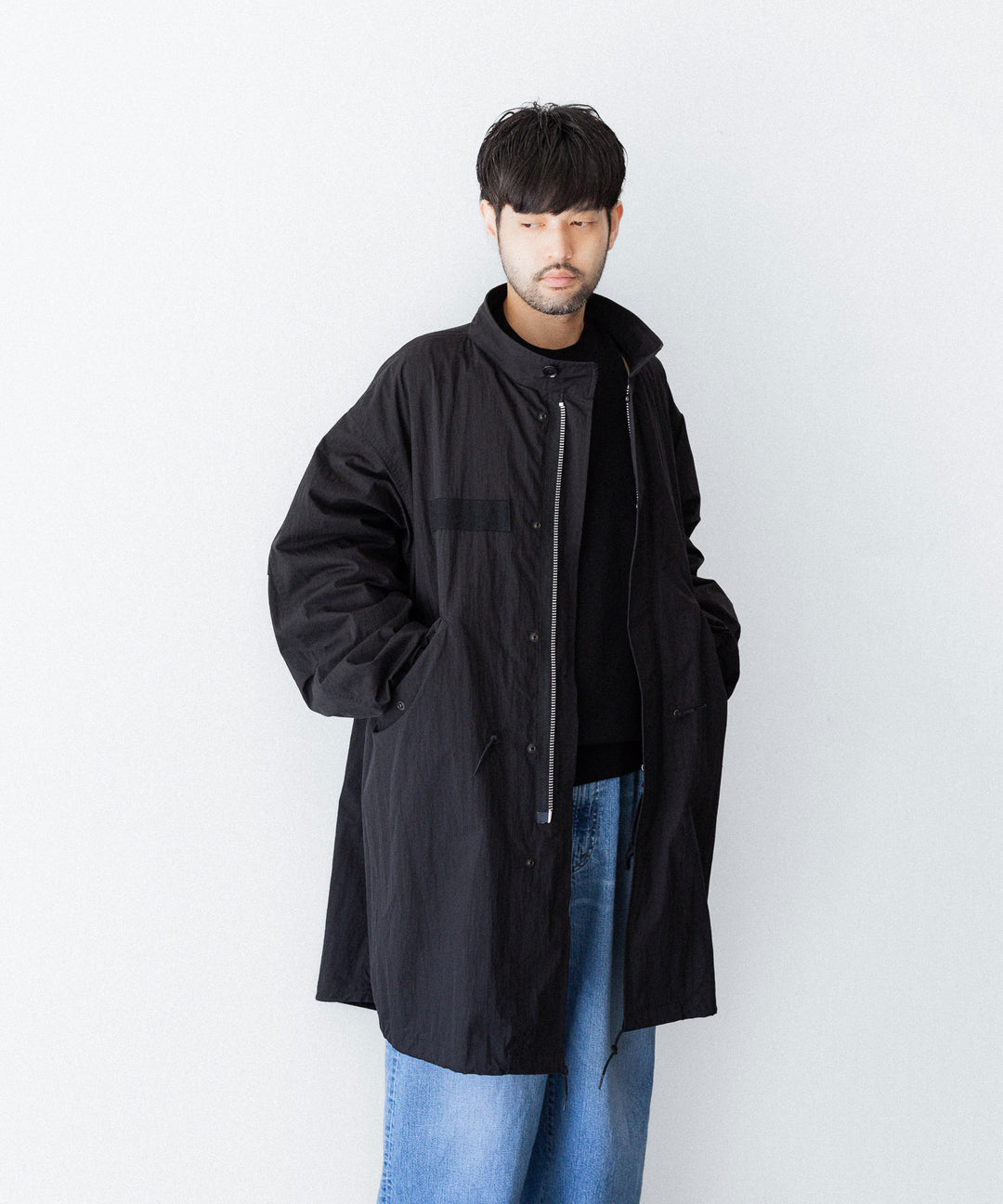 ANTHEM A アンセムエー NYLON COTTON MILITARY OVER COATのBLACK公式通販サイトsession福岡セレクトショップ