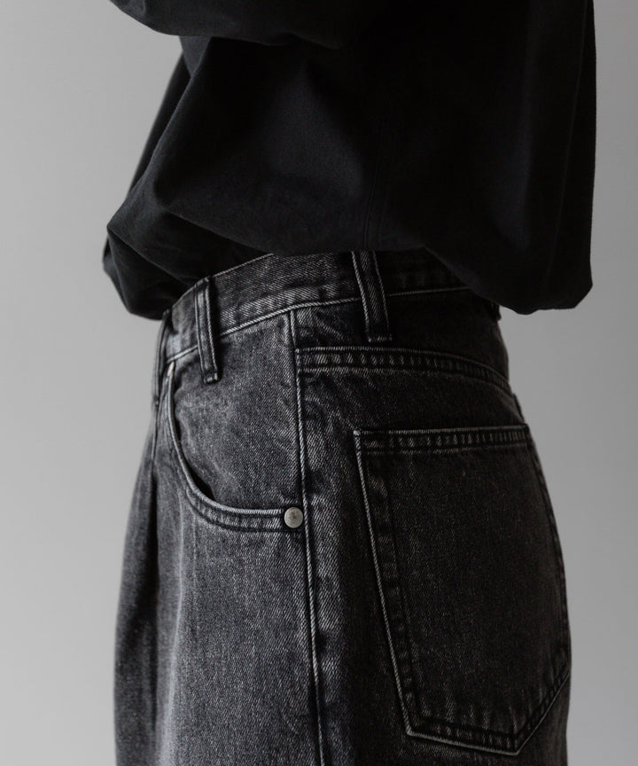 stein(シュタイン)の24SSコレクションCHEMICAL BLEACHED DENIM JEANSのBLACK