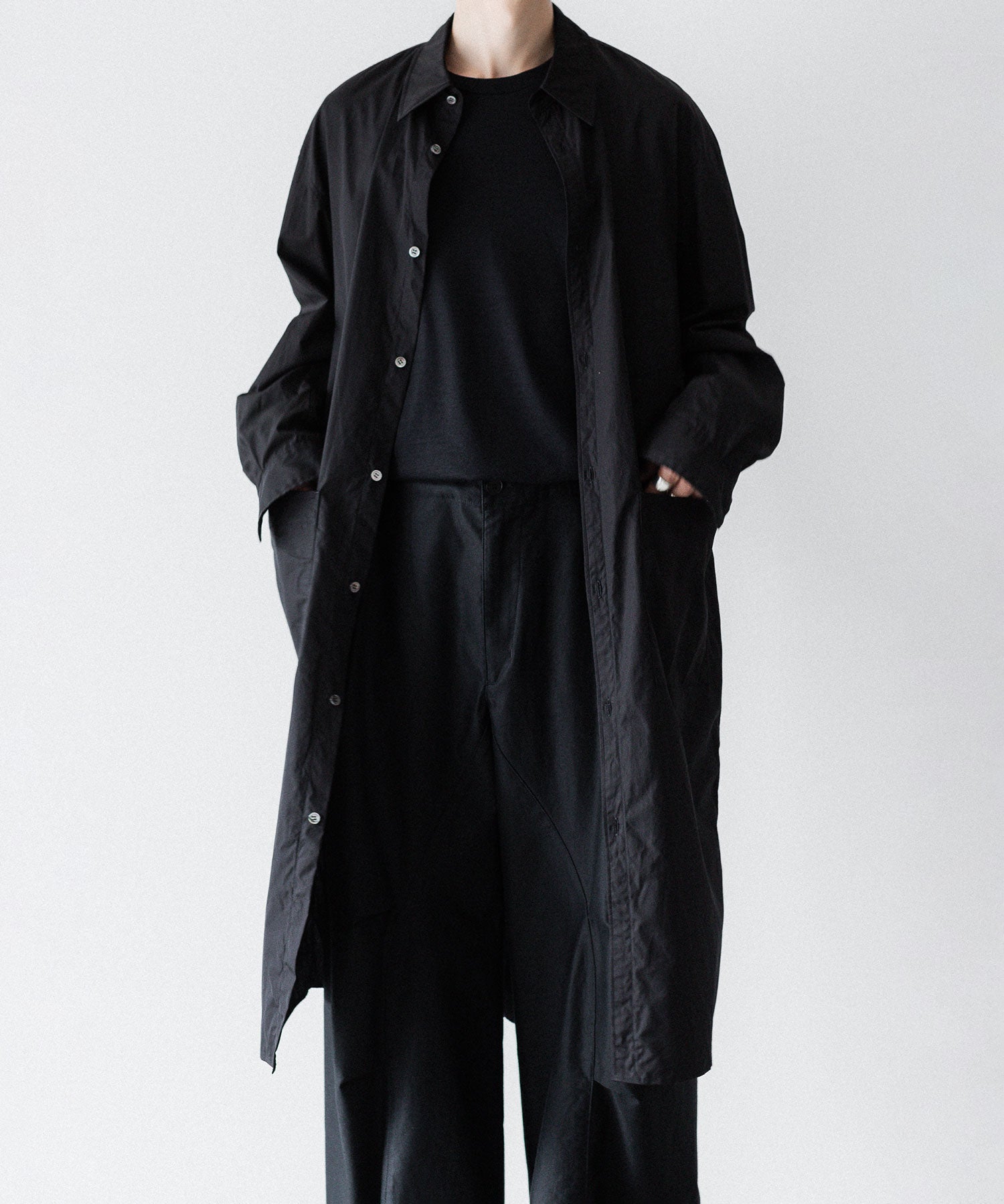 VEIN ヴェインの140/2 GIZA BROAD LONG SHIRT - BLACKの公式通販サイトsession福岡セレクトショップ