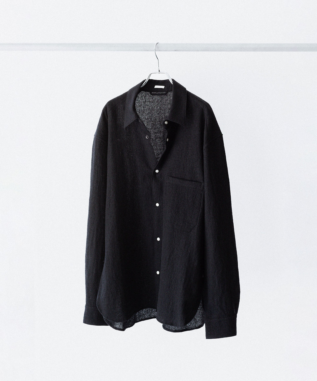 phebus フィーバス WOOL AMUNZEN SHIRTのBLACK 公式通販サイトsession福岡セレクトショップ