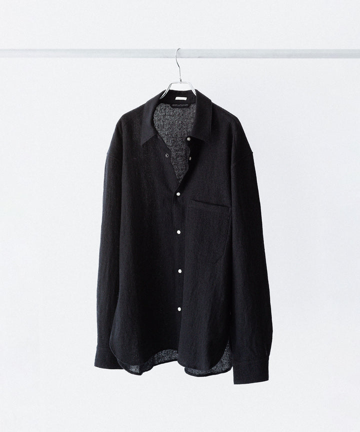 phebus フィーバス WOOL AMUNZEN SHIRTのBLACK 公式通販サイトsession福岡セレクトショップ