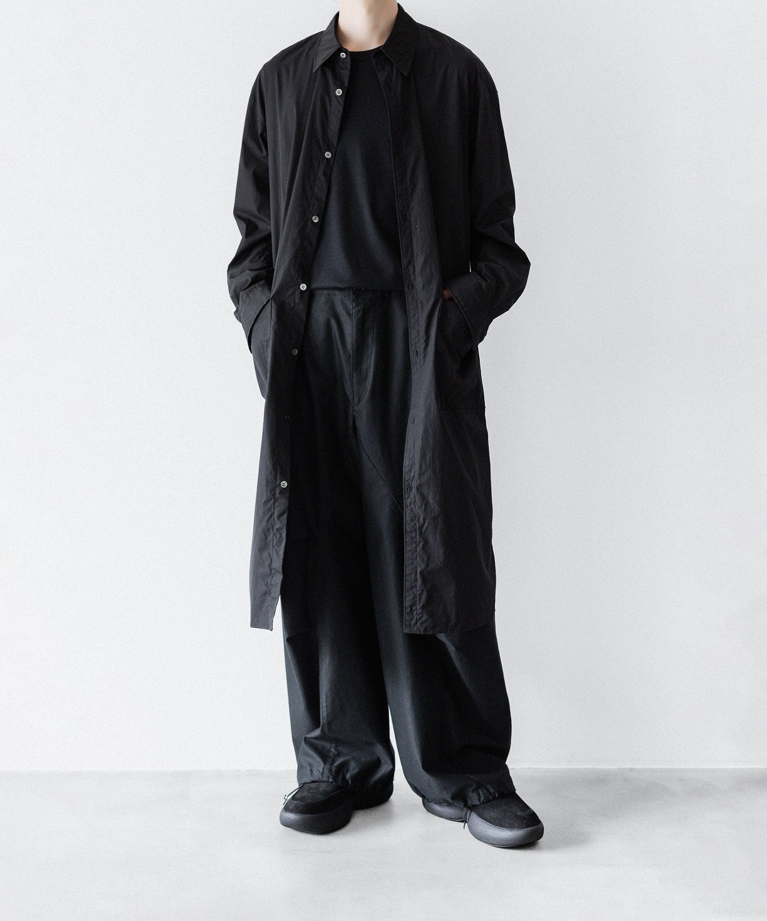VEIN ヴェインの140/2 GIZA BROAD LONG SHIRT - BLACKの公式通販サイトsession福岡セレクトショップ
