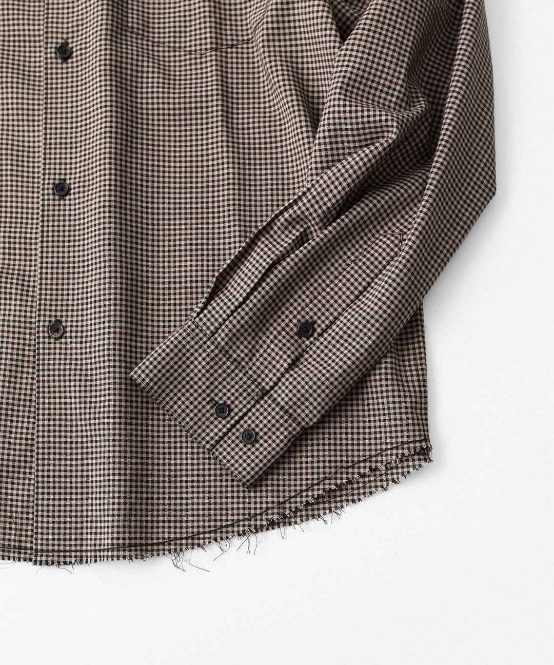 CODA -コーダのBROWN CHECKED RAW EDGES JAZZ SHIRTのBROWN CHECKED公式通販サイトsession福岡セレクトショップ