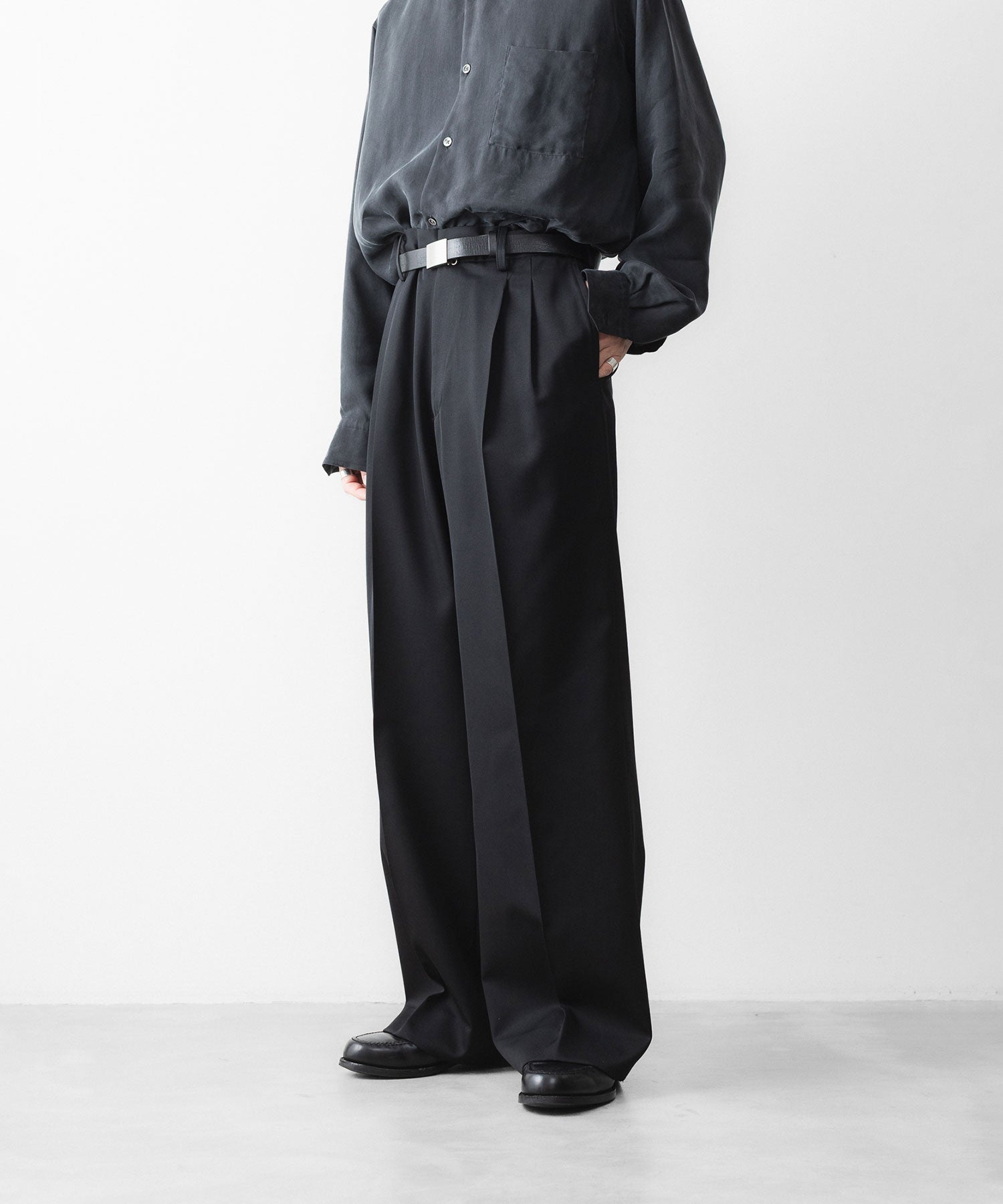 ssstein / シュタイン】EASY LONG WIDE TROUSERS - BLACK | 公式通販