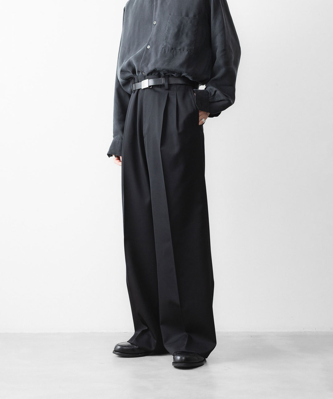 ssstein(シュタイン)のEASY LONG WIDE TROUSERS - BLACKの公式通販サイトsession福岡セレクトショップ