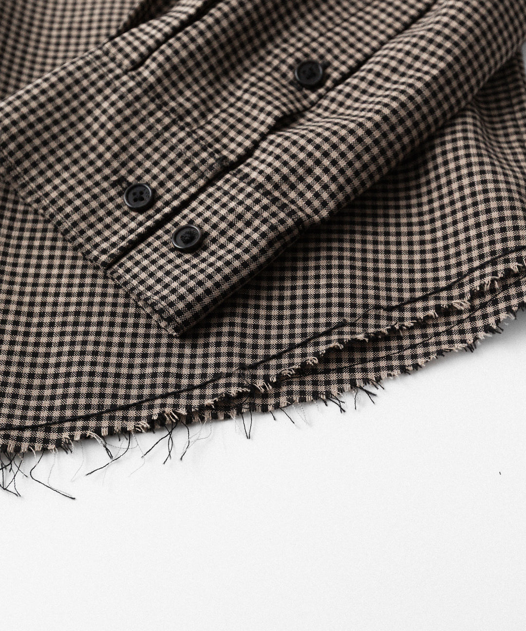 CODA -コーダのBROWN CHECKED RAW EDGES JAZZ SHIRTのBROWN CHECKED公式通販サイトsession福岡セレクトショップ