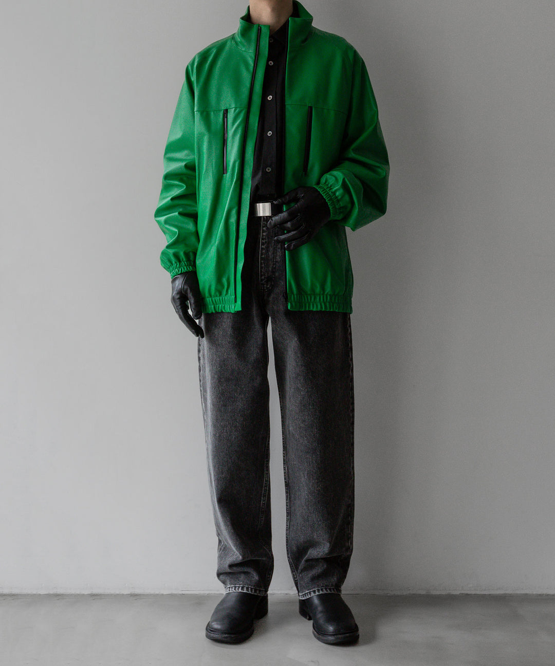 stein(シュタイン)の24SSコレクションCHEMICAL BLEACHED DENIM JEANSのBLACK