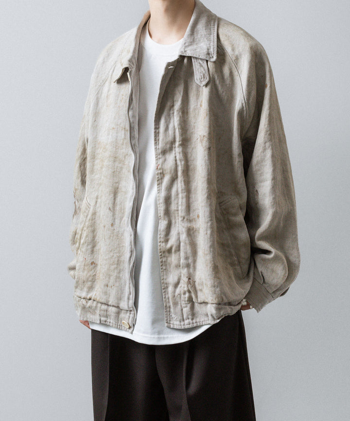 ssstein(シュタイン)のHEAVY LINEN HERRINGBONE ZIP JACKET - NATURALの公式通販サイトsession福岡セレクトショップ