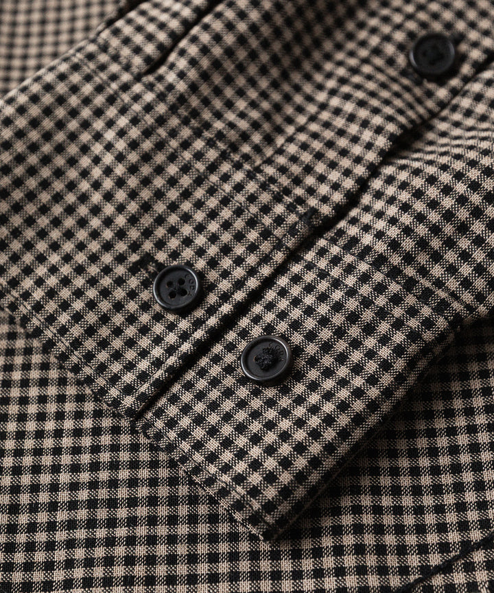 CODA -コーダのBROWN CHECKED RAW EDGES JAZZ SHIRTのBROWN CHECKED公式通販サイトsession福岡セレクトショップ