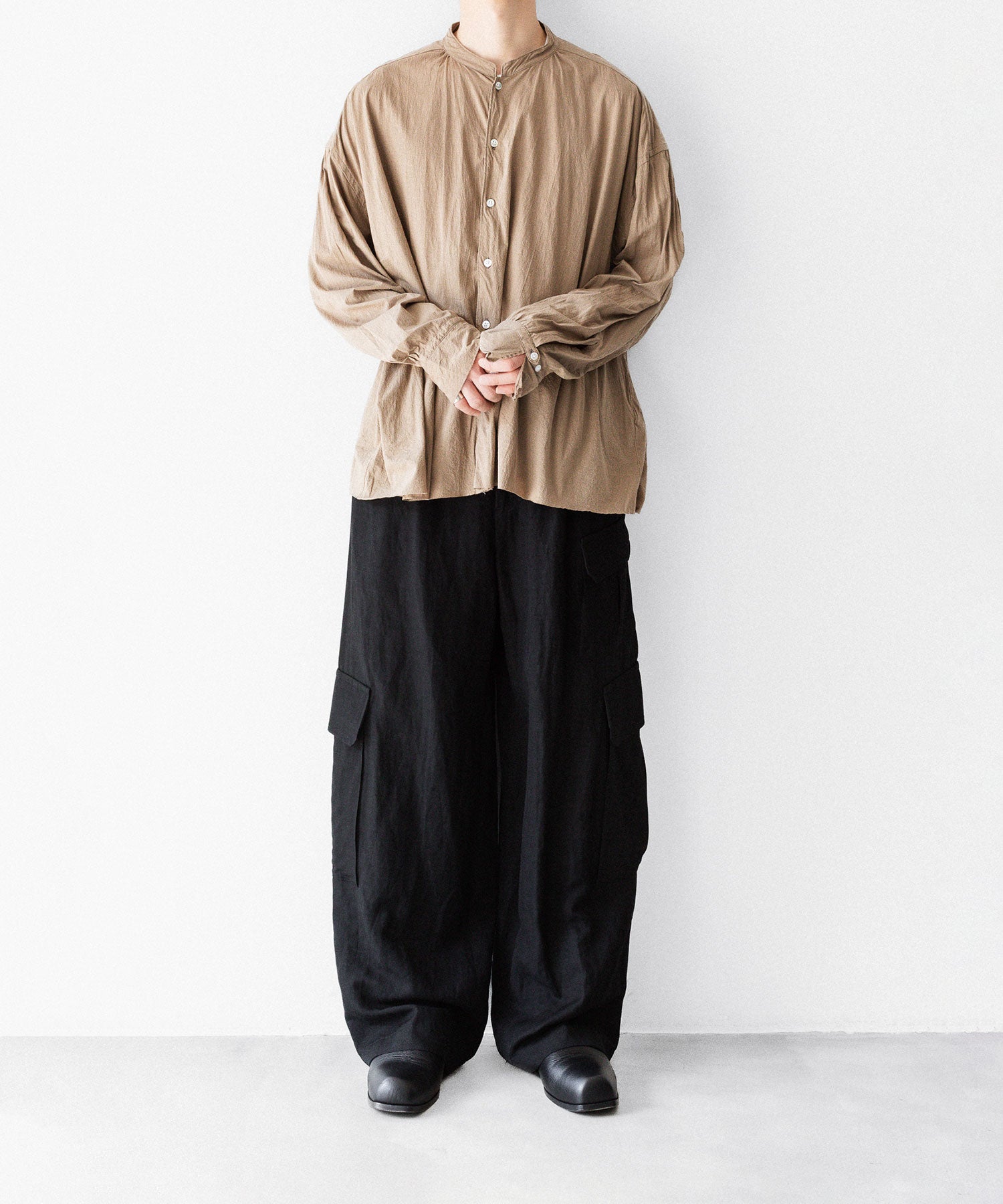 KANEMASA PHIL.】46G ECLIPSE SHIRT - KHAKI BEIGE | 公式通販サイト
