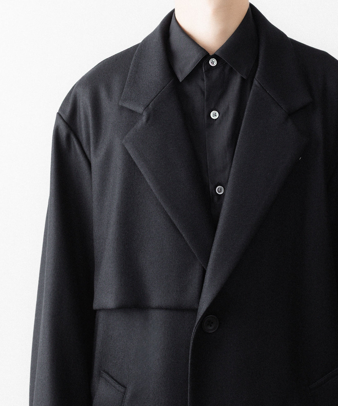 ssstein(シュタイン)のWOOL MELTON LAY CHESTER COAT - BLACKの公式通販サイトsession福岡セレクトショップ