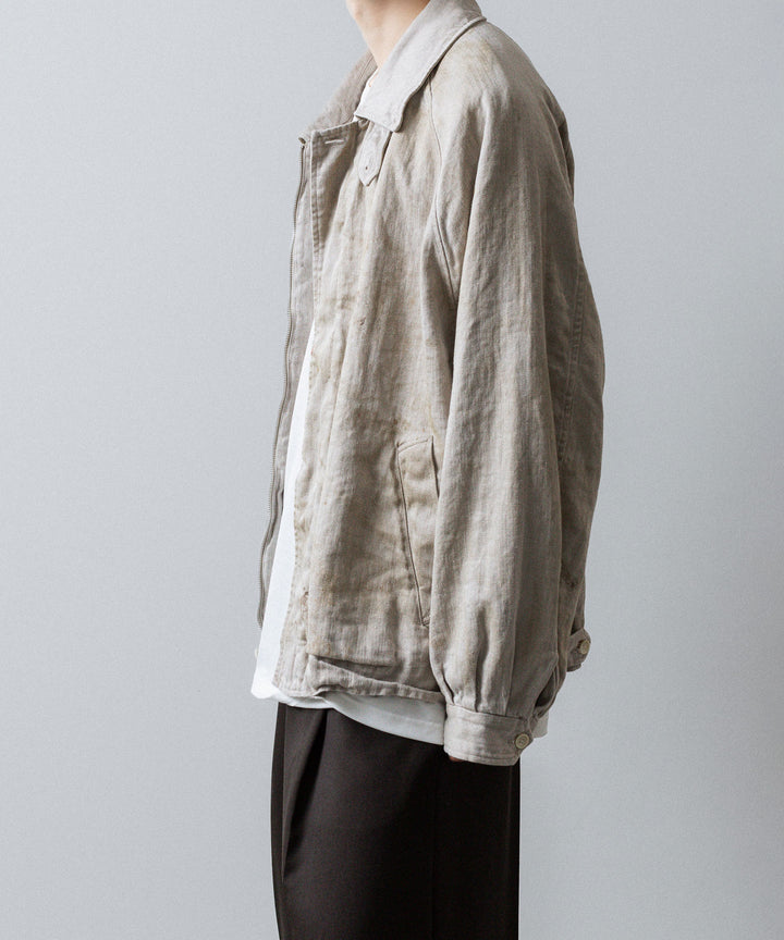 ssstein(シュタイン)のHEAVY LINEN HERRINGBONE ZIP JACKET - NATURALの公式通販サイトsession福岡セレクトショップ
