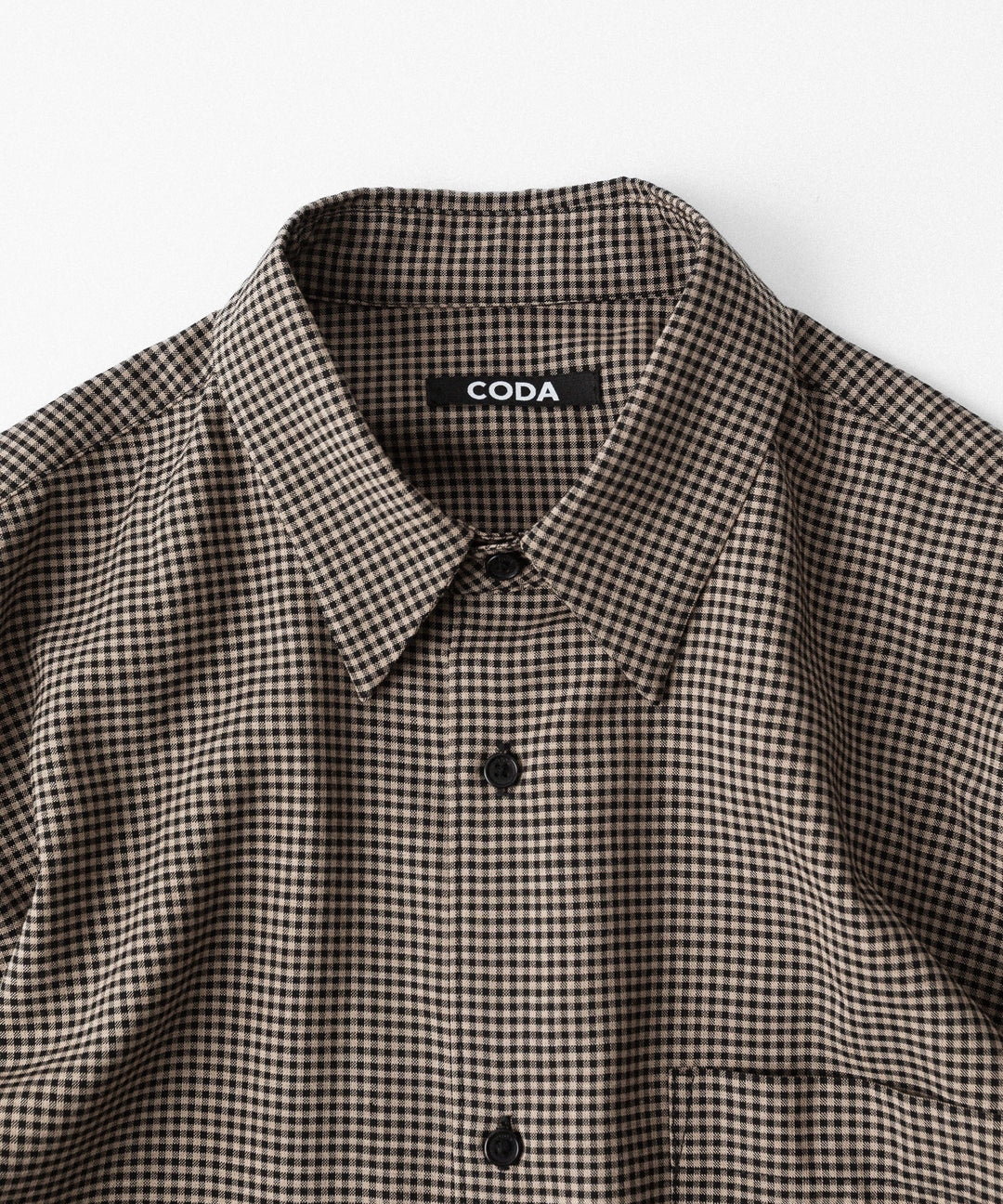 CODA -コーダのBROWN CHECKED RAW EDGES JAZZ SHIRTのBROWN CHECKED公式通販サイトsession福岡セレクトショップ