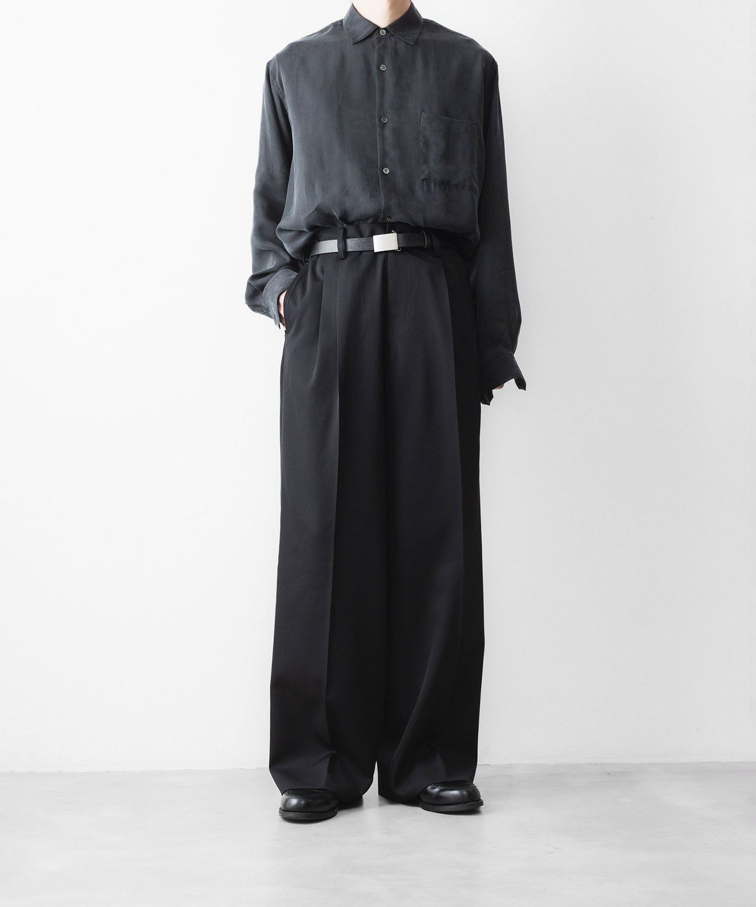 ssstein / シュタイン】EASY LONG WIDE TROUSERS - BLACK | 公式通販