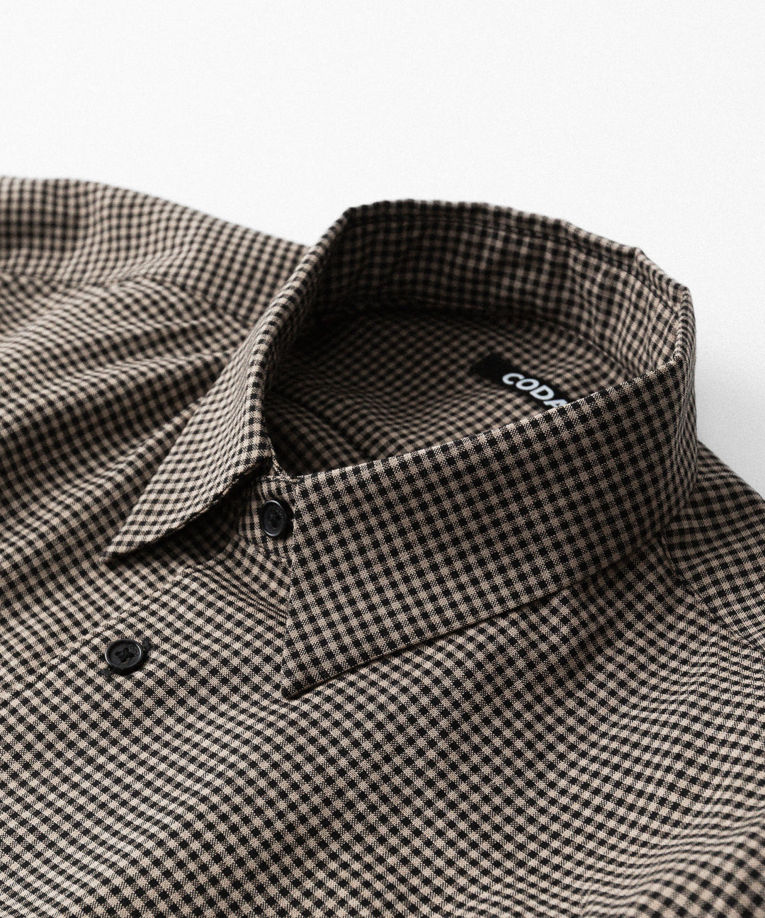 CODA -コーダのBROWN CHECKED RAW EDGES JAZZ SHIRTのBROWN CHECKED公式通販サイトsession福岡セレクトショップ